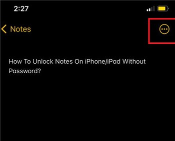 Click on the Upper Right Corner Button