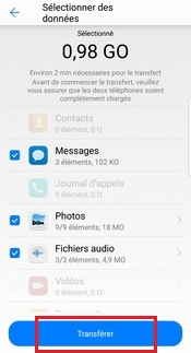 Transfert des données avec PhoneClone